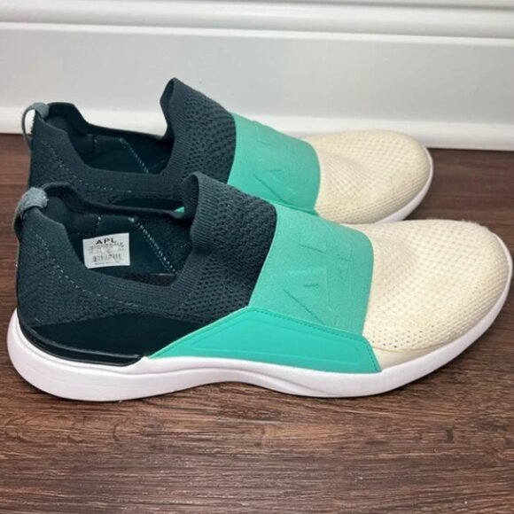 APL Techloom Bliss Slip On Training Shoes Green/White/Teal SZ 10 NEW - Picture 7 of 8